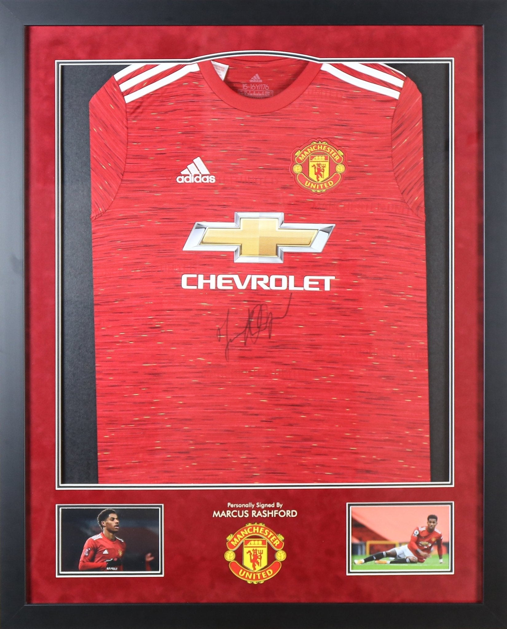 Rashford Signed Manchester United Shirt Framed Display - Memorabilia Framers Shop